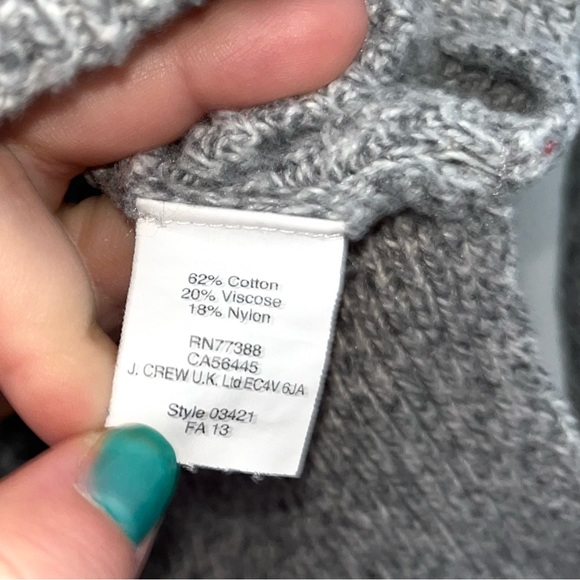 MADEWELL Leaf Stitch Gray Lightweight Crewneck Sweater Style 03421 Women's Small - Picture 4 of 7